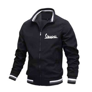 2022 Vespa Fashion Jacket Heren Windbreaker Bomber Lente en Herfst Outdoor Kleding Casual Streetwear