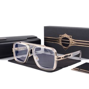 2022 Vintage zonnebrillen Square dames zonnebriltjes modeontwerper tinten luxe gouden frame zonnebrillen UV400 gradiënt lxn-evo d 269Z