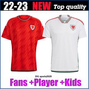 2022 Maillots de football du Pays de Galles Bale Wilson Allen Ramsey Mens 22 23 World National Team Cup Rodon Vokes Home Football Shirt Adult Kids Kit Uniforms Fans Player Version Top