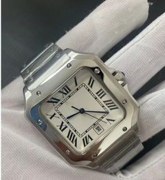 2022 montre hommes carré 40mm en acier inoxydable mécanique montres boîtier et Bracelet mode hommes montres homme montre-bracelet