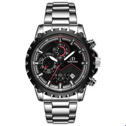 Montre-bracelet de Sport pour hommes, marque de luxe, chronographe militaire, en acier inoxydable, cadeau masculin Q3, 2022