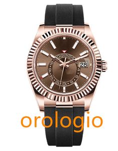 u1 horloge montre de luxe heren automatische mechanische horloges 42 mm volledig roestvrijstalen zwemhorloges saffier lichtgevende SKY kalenderhorloge