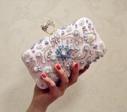 2022 Witte Diamond Dames Clutch Tassen Voor Vrouwen Vrouwelijke Portemonnee Portemonnee Party Bag Envelop Bridal Wedding Avond Handtassen 02