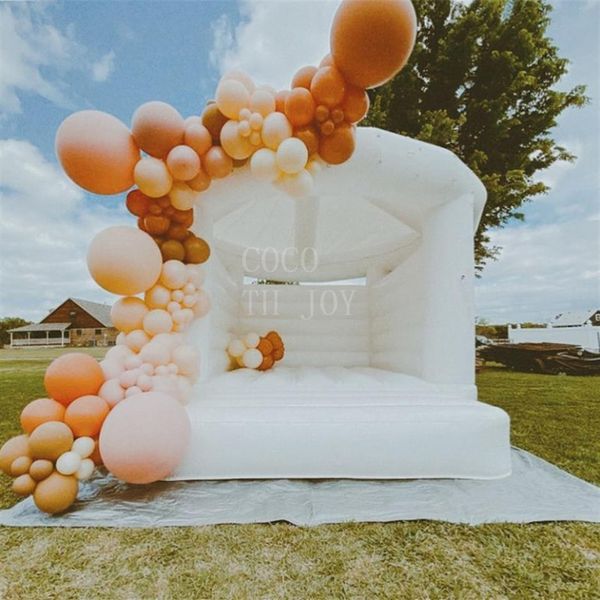 2022 maison de saut gonflable de maison de rebond de tente de mariage blanc pour la fête d'anniversaire d'anniversaire255S