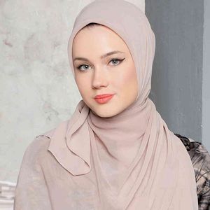 2022 Wholale 78 kleuren Islam Maleisië Hijab Moslim Georgette Bubble Chiffon Sjaal Plain Effen Kleur Wrap Sjaal