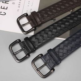 Cinturón de marca de moda Cinturones de cuero de lujo clásico para hombres y mujeres Hebilla de aguja original de alta calidad cinturón tejido a mano puro más vendidos al por mayor