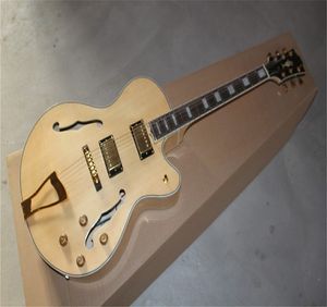 2022 gros top qualité L-5custom bois couleur creux jazz guitare électrique guitare 6 cordes avec métal doré