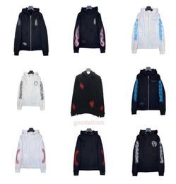 2022 Hiver Designer Mans Sweats à capuche Sweatshirts Chromees Pull en vrac à manches longues Femmes Pulls Lettre Tricoté Noir Ho4009933