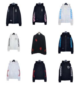 2022 Hiver Designer Mans Sweats à capuche Sweatshirts Chrome Pull en vrac à manches longues Femmes Pulls Lettre Logo Tricoté Noir Ho2079384