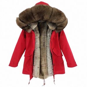 2022 Veste d'hiver pour hommes manteau de fourrure véritable grand col de fourrure de renard naturel capuche épaisse doublure chaude streetwear LG Parka marque de luxe y2Z5 #