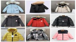 2022 hiver nouveau designer enfants manteau doudoune pour garçons réel fourrure de raton laveur épais chaud vêtements de bébé manteaux 212 garçons filles vestes Y3208457