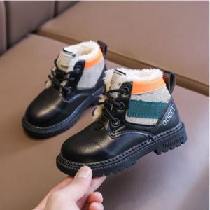 2022 hiver nouvelles filles coréennes bottes Martin épaissies garçons chaussures en coton créateur de mode bottes courtes pour enfants bottes de neige pour bébé