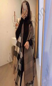 2022 Écharpe hivernale pour femmes Silk Cashmere Plaid en tricot B foulards enroulé le cou avec Femme Femme chaud Pashmina Foulard Bandana1006555