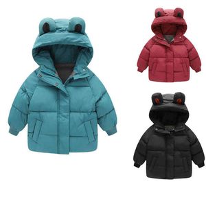 2022 Winter peuter Baby Boys Jackets For Boys Hooded Dikke Warm Girls Down Jacket Children Outerwear Jackets Kinderkleding 2-6y J220718