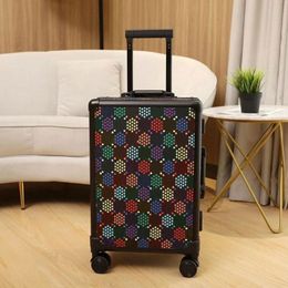 2022 femme mens valise bagages de voyage classique avec roues ensembles sacs designer top qualité psychédélique grandes valises pour hommes femmes chariot double P7p7 #