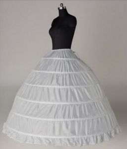 2022 vrouwen knie lengte prachtige witte 6 hoepe petticoat crinoline slip onder de bruidsjurk met bruidsjurk
