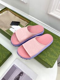 2022 Designer sandalen voor dames, platformsandalen, strandslippers, kleurenslippers, outdoorparty, klassieke sandalen, kanten doos