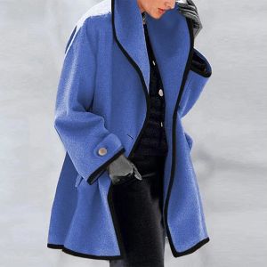2022 Veste de la veste des femmes en hiver pour femmes hiver en laine d'hiver Veste de tranchée de tamis dames chaudes minces longues