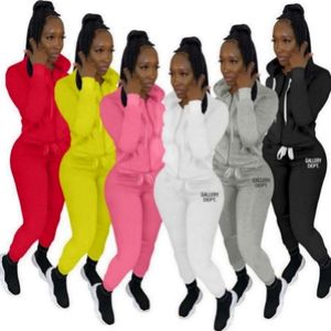 2024 Vrouwen Trainingspakken Designer Merk Joggingpakken brief 2 Stuk Sets Lange Mouw Sweatsuit Outfits Sportkleding Kapjas Broek Herfst Winter femme Kleding 8875-9