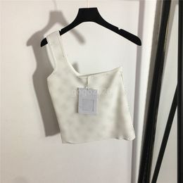 2022 femmes été tricot tee designer tops avec lettre strass milan piste coton col carré designer crop top t-shirt vêtements haut de gamme sexy pulls gilet