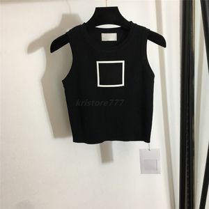 2022 femmes été tricot tee designer tops avec lettre imprimer femme milan piste coton designer débardeur crop top t-shirt vêtements haut de gamme pulls camisole