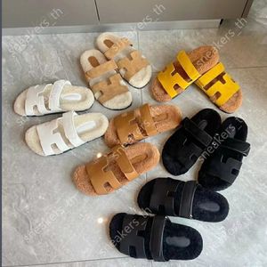 Designer Slippers Mannen Vrouwen Sandalen Klassieke Wollen Rol Schapenvacht Dia's Winter Bont Slipper