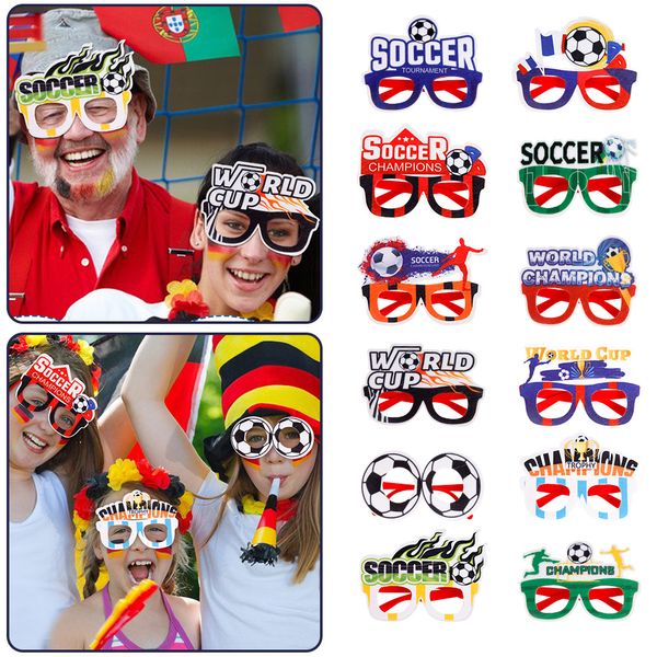 Gafas de la Copa del Mundo de 2022, decoración de fiesta de fútbol, accesorios de gafas, regalos de recuerdo