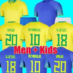 Maillot de football Coupe du monde 2022 Camiseta de futbol PAQUETA BRAZILS NERES COUTINHO maillot de football JESUS MARCELO PELE CASEMIRO maillots brasil Équipe nationale