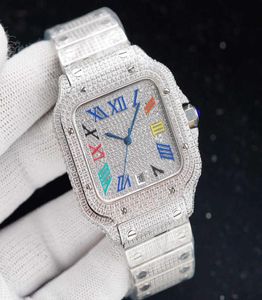2022 Horloges Polshorloge Diamanten Herenhorloge Automatisch mechanisch horloge 40 mm met diamanten bezaaide stalen armband VVS1 GIA Wris9571549