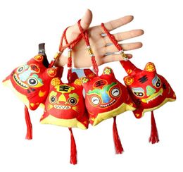 Jouets en peluche du zodiaque du tigre, nouvel an chinois, pendentif, cadeaux aléatoires pour les invités, mascotte du tigre, 2022, 7677590