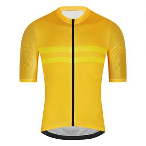 Maillot de cyclisme professionnel jaune pour hommes, hauts de vélo de course en équipe respirants, vêtements de vélo courts, M36, été 2024