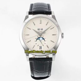 2022 ZFF 5396 Cal.324 S QA LU 24H/303 Montre automatique pour homme Calendrier annuel Phase de lune Cadran blanc Marqueurs de bâton Boîtier en acier Cuir Super version éternité Montres G011