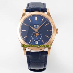 2022 ZFF 5396 Cal.324 S QA LU 24H / 303 Reloj automático para hombre Calendario anual Fase lunar Dial Marcadores Caja de oro rosa Correa de cuero Super versión Eternity Relojes R014