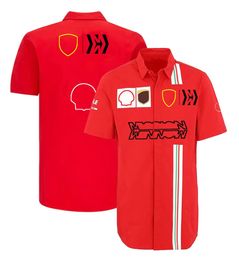 20223 Nouvelles chemises F1 pour hommes Polo Collier Breffable Shirts à manches courtes Formule 1 T-shirt Équipe Uniforms Tops Jerseys personnalisable