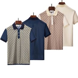 20223ss.Spring Luxe Italie Hommes T-shirt Designer Polos High Street Broderie petit cheval Impression Vêtements Hommes Marque Polo Chemise