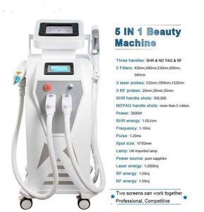 2022 effectuer une machine puissante 3000W puissante Nouveau double écran 4IN1 IPL ELLIGHT Épiltoir laser 5 filtre Opt Tattoo / Acne / Pigment / Wrinkle / Vascul