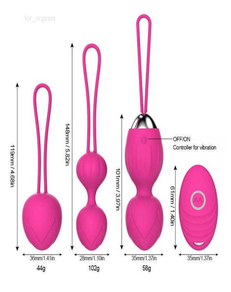 2022Kegel toy10 Bolas vibradoras de velocidad Ben wa ball G Spot Vibrador Control remoto inalámbrico Apriete vaginal Ejercicio sexual para mujeres Q08090736