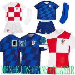 2024 Nueva Croacia MODRIC camisetas de fútbol equipo nacional MANDZUKIC PERISIC KALINIC 24 25 KOVACIC Rakitic KramaricHOME AWAY fans versión jugador hombres niños camiseta de fútbol