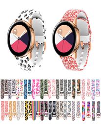 2022 mm STAPS FLOOR LEOPARD GRAIN ROUGE LIP LIP LIP LIP LEAT LABRE SILICONE BAND POUR SAMSUNG GALAXY Watch Active 2 Huawei Watch Band G5687033