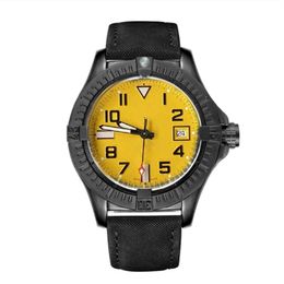 2022Nuevo diseño Relojes automáticos para hombre Moda de lujo Esfera amarilla Reloj deportivo Hombres Relojes de pulsera mecánicos Orologio Uomo198C