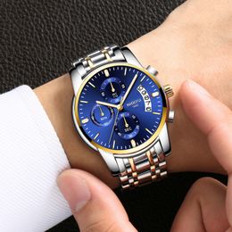2022NIBOSI 2019 nouvelle montre hommes militaire Sport Quartz horloge hommes montres haut de gamme de luxe étanche montre-bracelet Relogio Masculino