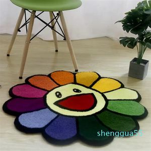 Tapis rond antidérapant 2022r, pour aire de jeux pour enfants, en peluche douce, pour Table basse, tapis de sol pour salon, 2204013051