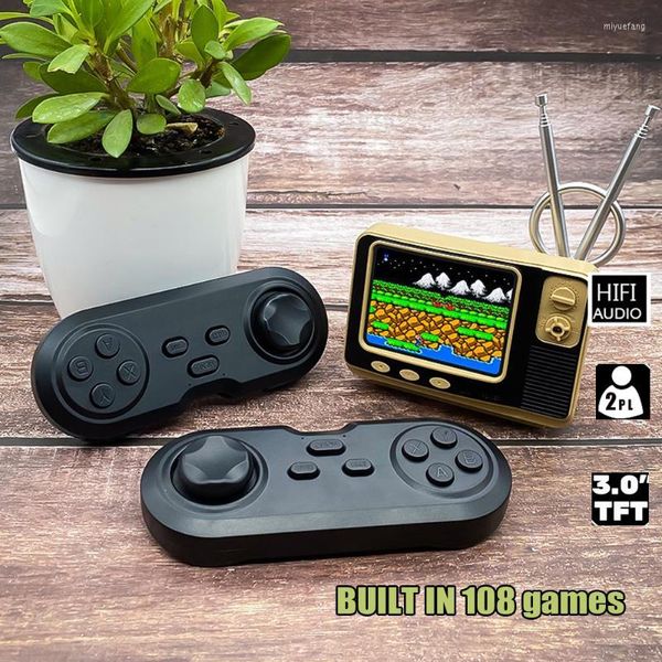 2022Retro Mini jeux vidéo de console de télévision portables pour Nes avec 2 contrôleurs sans fil 108 Av Out différents