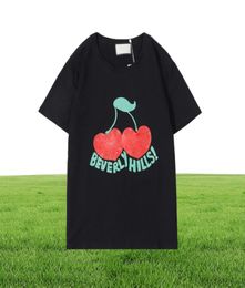 2022s Beverly Hills Cherry Designer Tshirt Men Fashion Luxury Vêtements Coupées Femmes Punk Print Lettre Summer Skateboard Bre1357714