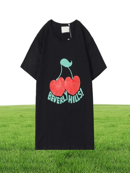 2022s Beverly Hills Cherry Designer Tshirt Men Fashion Luxury Vêtements à manches courtes Femmes Punk Print Lettre de skate d'été Bre7870845