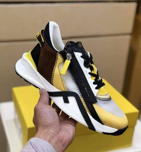 2022s Luxe Hommes FLOW Perfect Sneakers Chaussures Confort Casual Hommes Sports Zipper Rubber Mesh Léger Skateboard Runner Sole Tech Fabrics Trainers