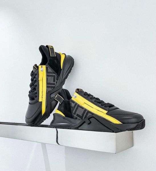 2022s Luxury Men FLOW Perfect Sneakers Shoes Comfort Casual Men's Sports Zipper Rubber Mesh Ligero Skateboard Runner Sole Tech Fabrics Trainer Box