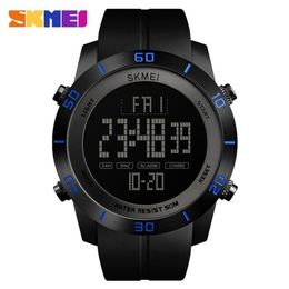 2022SKMEI montre de Sport hommes bracelet en polyuréthane 5Bar étanche multi-fonction montres hommes réveil montre numérique relogio masculino 1353292I