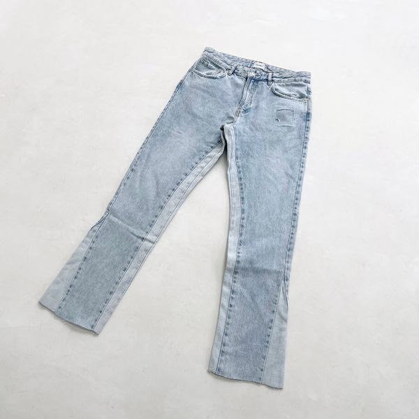 2022ss Blue Jeans Pantalons Hommes Femmes Haute Qualité Vintage Lavé Pantalon En Tissu Lourd