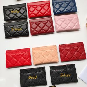 2022Ss F / W Classic Mini Flap Tiny Card Holder Sacs Caviar Veau / Agneau En Cuir Véritable Designer De Luxe Womens Wallet Avec Box7.5x11.2x0.5 cm